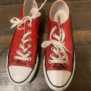 Red Glitter Converse